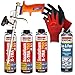 Produktbild SET 3 x SOUDAL Soudafoam X-Tra 750 B2 Pistolenschaum 500 ml + Reiniger + Arbeitshandschuhe und Schaumpistole von Hauswerk.shop