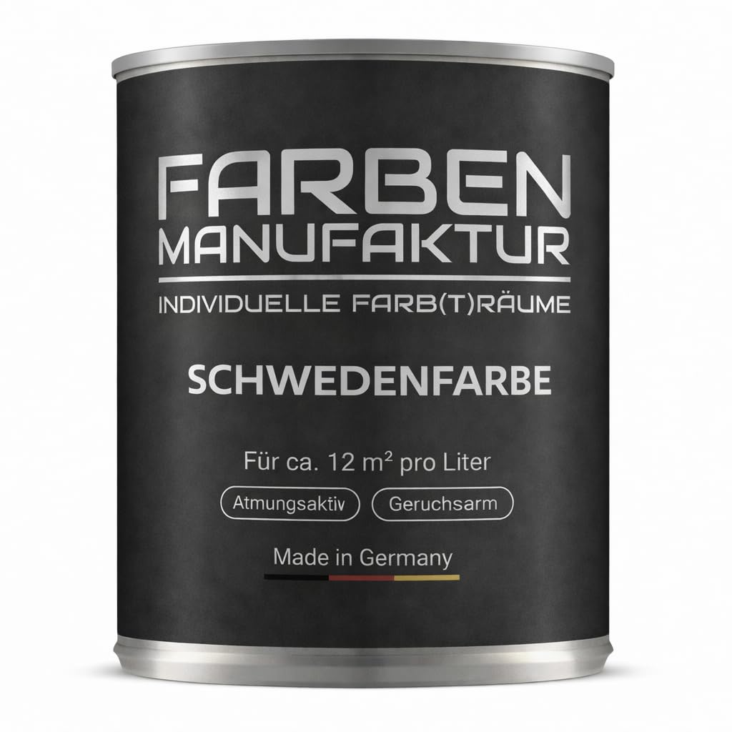 Farben Manufaktur Holzfarbe Wetterschutzfarbe Holzlack Holzschutzlack Holzdecklack schwedenrot 5L, Farbe: schwedenrot dunkel