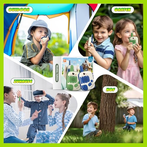 Walkie Talkie Kinder, Dinosaurier Spielzeug ab 3 4 5 6 7 8 Jahren Junge 3-8 Jahre Geschenkideen Walky Talky Weihnachten Geschenk Junge 3-8 Jahre Spiele für Jungen Funkgerät Kinderspielzeug Spielsachen