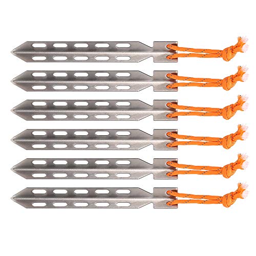 6 peças/10 peças de tarraxas em formato de V de titânio à prova de vento para barraca de acampamento