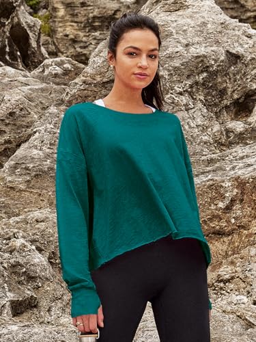 Image of Panadila Womens Open Back Workout Tops Long Sleeve Shirts
