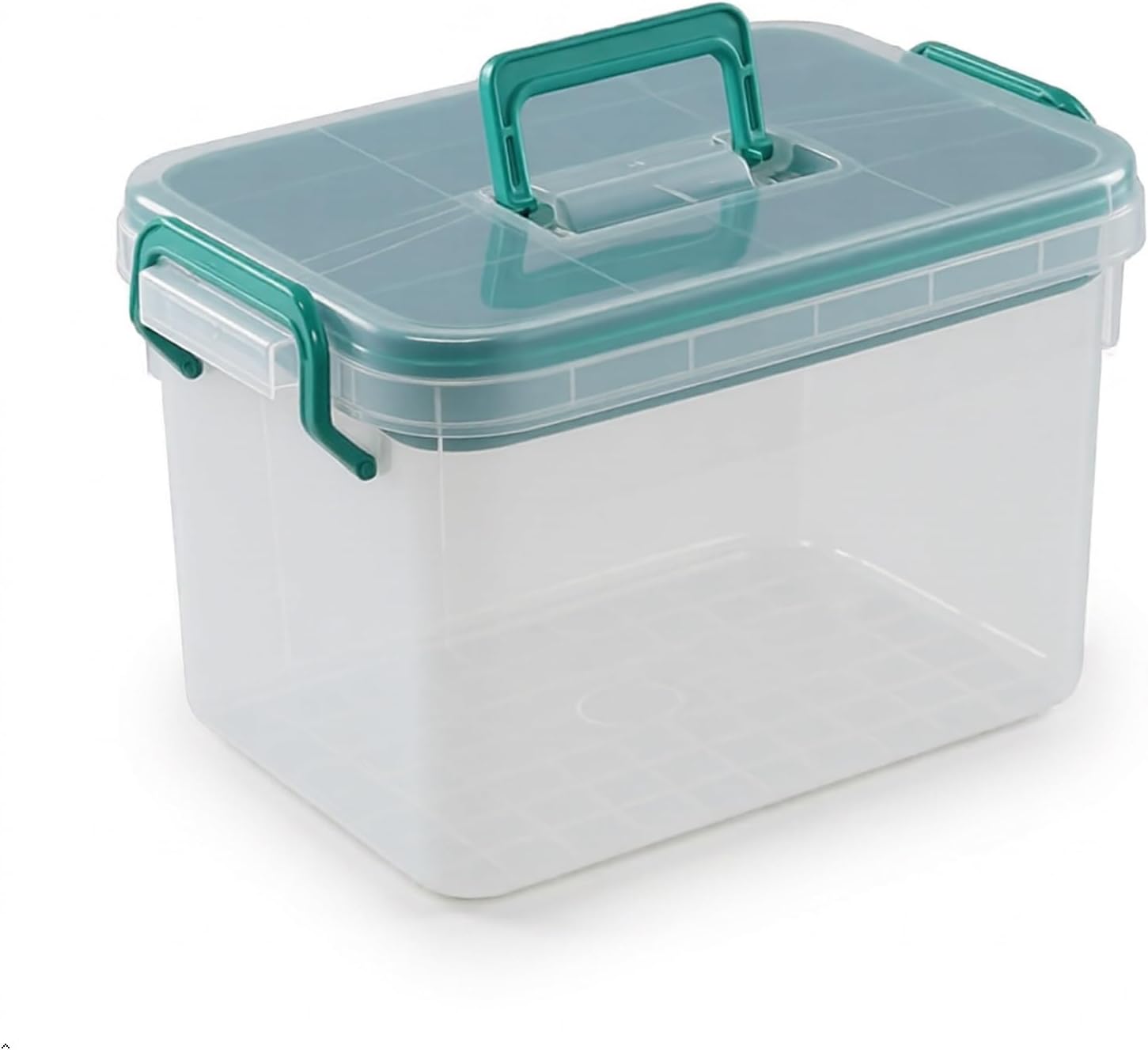 15QT Clear First Aid Box Organizer with Divided Tray
