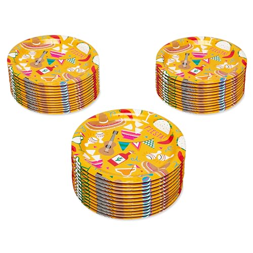 Image of American Greetings 36-Count Paper Dessert Plates, Fiesta Party Supplies
