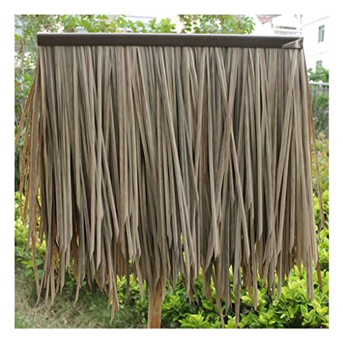 PE Protección Ambiental Alta Densidad Simulación Teja De Paja Retardante De Llama Tipo De Alfombra Plástico Césped Pvc Pabellón Techo De Paja Decoración Palmera Rollo De Paja (2 Piezas)(Yellow1,10pcs)