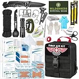 Survival Kits 222 in 1,Gifts for Men Dad Husband Him, Christmas Stocking Stuffers Birthday Gifts Idea for Boyfriend Man, Survival Gear and Equipment, Fishing Hunting Camping Accessories