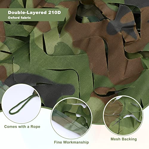 PATIKIL Camouflage Netting 26 x 5ft Camo Netting 210D Oxford Durable Camo Mesh Net Blind Sunshade Hunting Shooting Hide Army for Camping Theme Party Car Cover Decoration Jungle Camo - Image 3