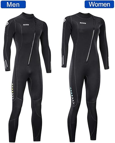 Miniatura 3 de ZCCO Traje de neopreno ultra elástico de 0.118 pulgadas (0.118 in) con cremallera frontal, traje de buceo de cuerpo completo, una pieza para hombre,