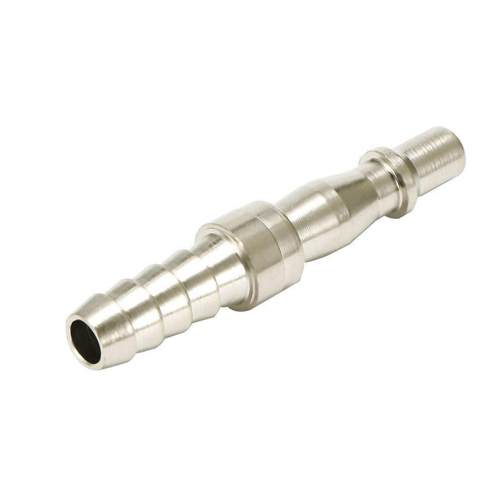 Conector para herramientas hidráulicas (4 unidades, 1/4 pulgadas (0,6 cm), BSP, macho y hembra) liberación rápida, plateado