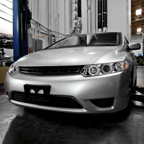 SPEC-D LED Halo Projector Headlights for 2006-2011 Honda Civic Coupe - Image 3