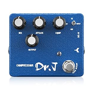 This compression pedal is equipped with an INPUT switch with High, Middle and Low adjustment settings. COMP control sets the amount of compression and sustain; ATTACK controls the dynamic and touch-sensitive attack. Use the MIX to blend the compresse...