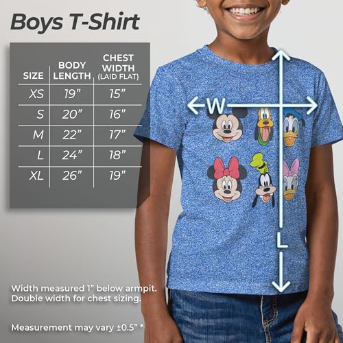 Image of Disney Boy's Mickey & Friends Character Grid Performance Tee