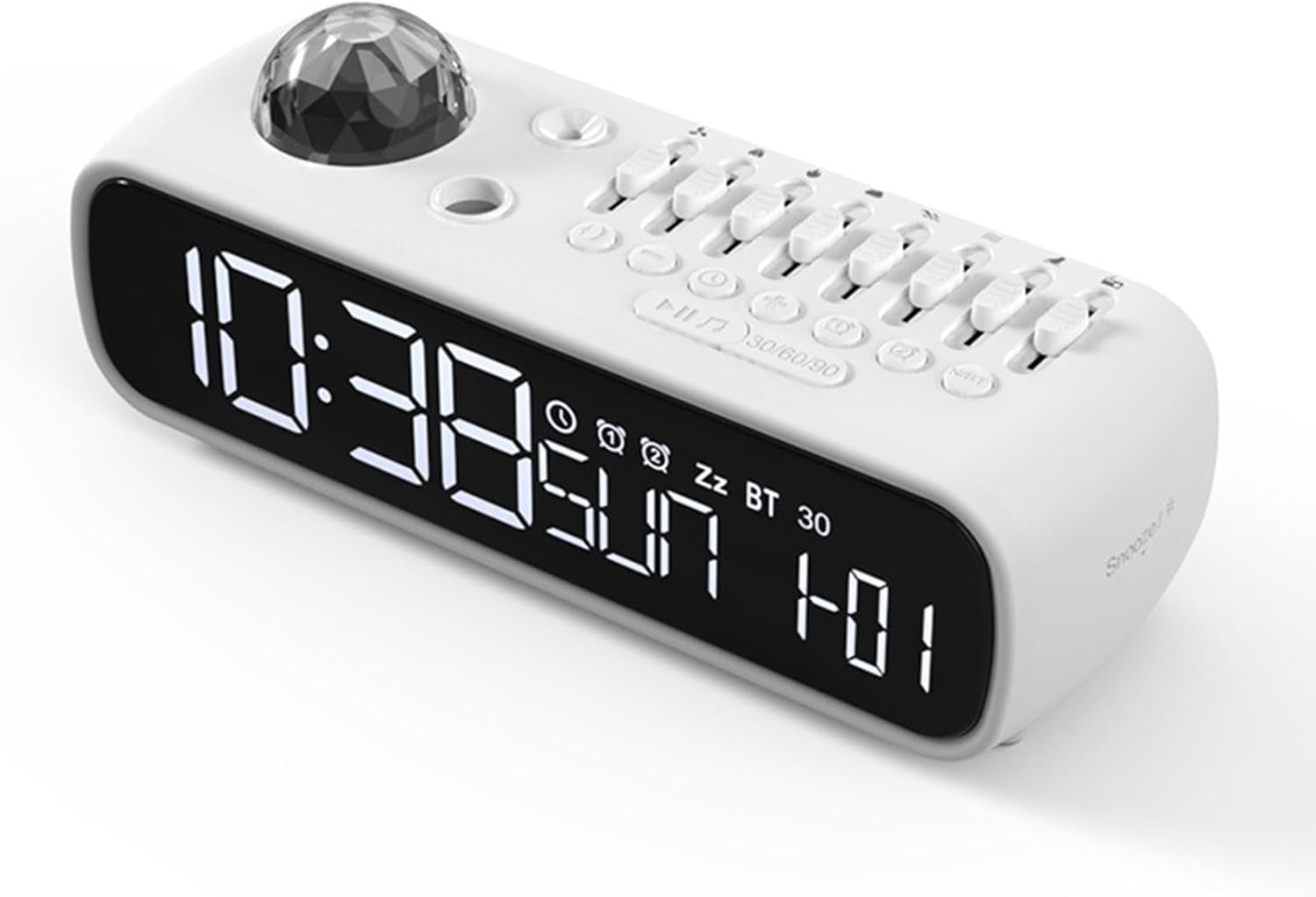 White Noise Sleep Sound Machine 8 Nature Sounds Bluetooth Speaker Aurora Star Moon Galaxy Projector Timer Sleep Aid Sound Machine for Kid Adult Sleeping Meditation Bedroom Office Travel