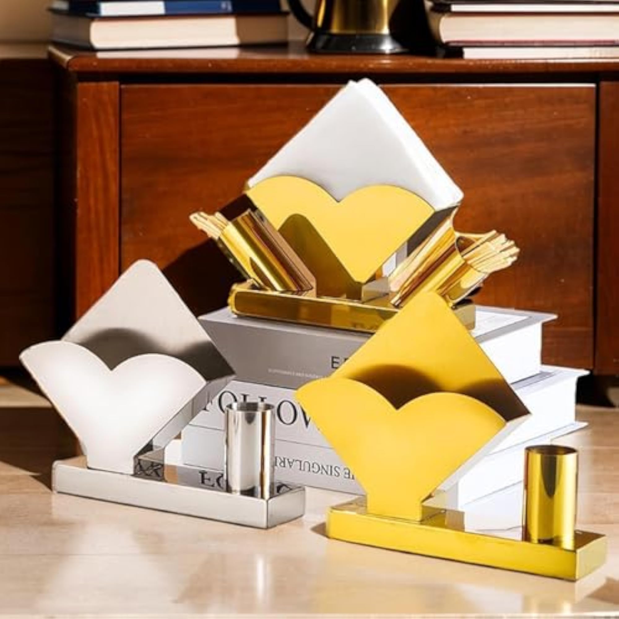 Decorative Argent Napkin Holder Stand for Countertop