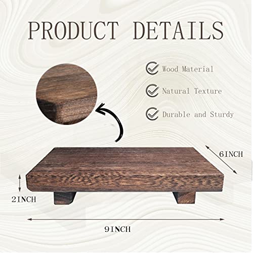 Wood Soap Stand Wooden Riser For Bathroom Home Kitchen Sink Holder Farmhouse Wooded Tray For Plant Holder Rustic Table Decor For Bottles Candles Jewelry #TOP2