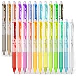 Four Candies Erasable Gel Pens, 24 Colors Retractable Fine Point 0.7mm Erasable Pens, Make Mistakes Disappear Colored for Writing, Drawing, Planner & School Supplies
