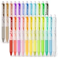 Four Candies 0,7 mm radierbare Gelstifte, lassen Fehler verschwinden, farbige Stifte, 24 Farben, einziehbare, feinspitzige radierbare Stifte zum Schreiben, Zeichnen, Planen und für Schulbedarf