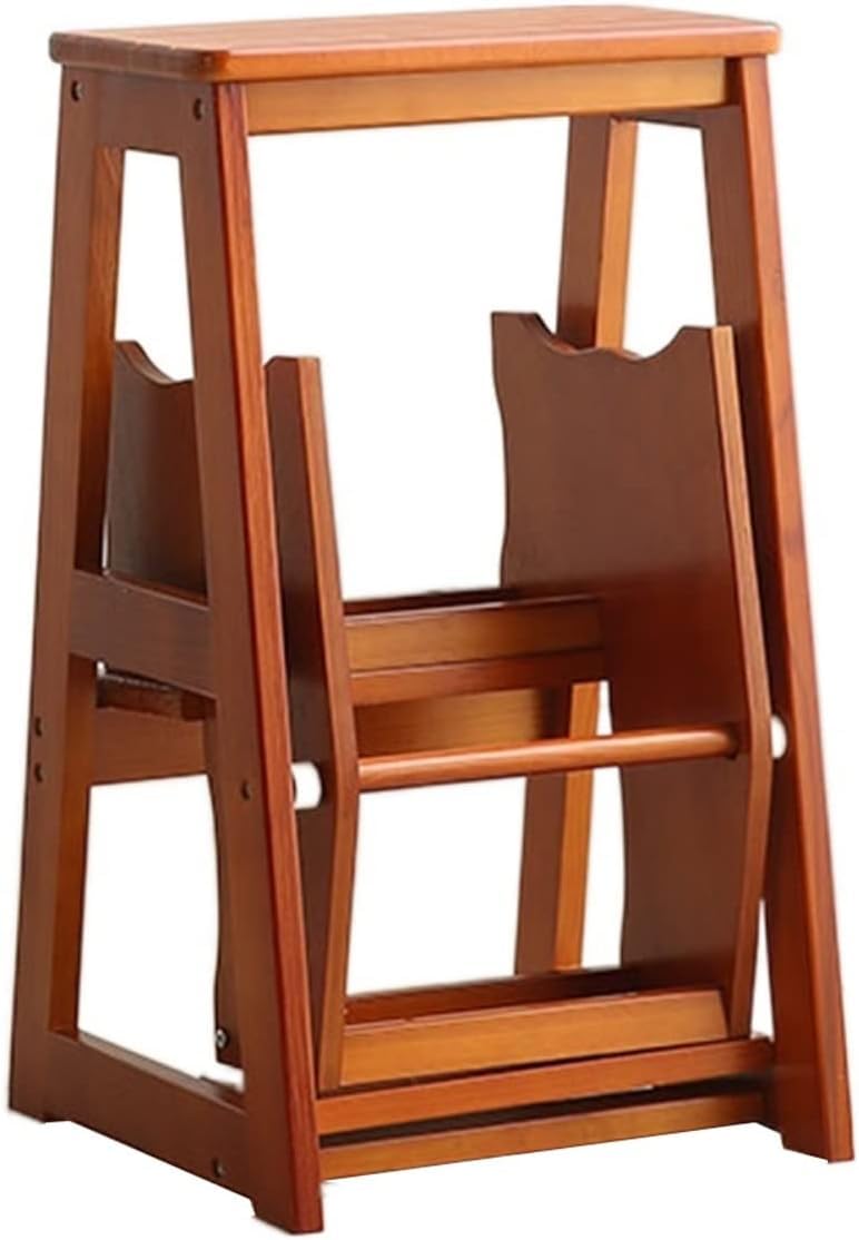 AAMNA Taburete de baño, Taburete de 2 escalones, Escalera de Madera, Silla de Escalera Plegable, escalón de Cocina, Taburete de Escalera Antideslizante, Banco de Zapatos, Estante de Flores, estant