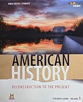 American History: Reconstruction to the Present Teacher Guide Volume 3A, 9780544932791, 054493279X 054493279X Book Cover