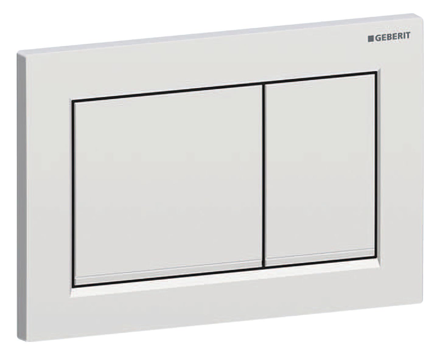 Geberit Omega20 Betätigungsplatte, für 2-Mengen-Spülung, eckig, 115.080.JQ.1, Farbe: Mattchrom-lackiert