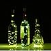 Pack of 12 Wine Bottle Lights Battery Powered, LED Cork Shaped Starry String Lights - 20LED 39inch Copper Wire Fairy Lights for Bottle DIY, Party, Decor, Christmas, Wedding, Dancing(Warm White)