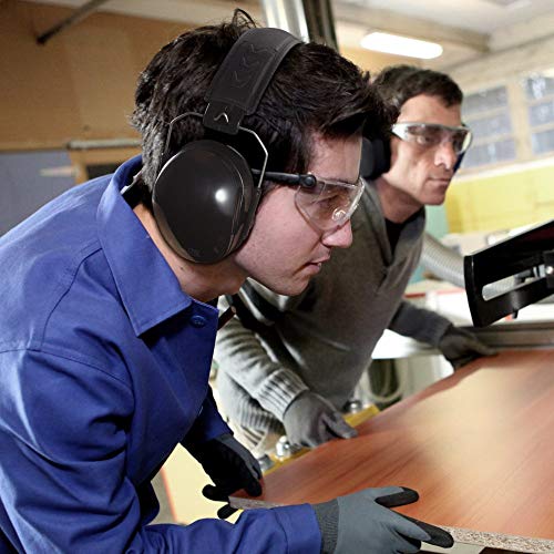 Image of Pro For Sho All Terrain Safety Ear Protection - Larger Size Foldable Ear Muffs Lighter Weight & Maximum Hearing Protection