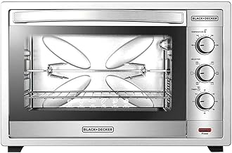 Black & Decker 62L 2000W Double Glass Door Toaster Oven with Rotisserie For Grilling Toasting Baking and Broiling TRO62RDG-B5 2 Years Warranty
