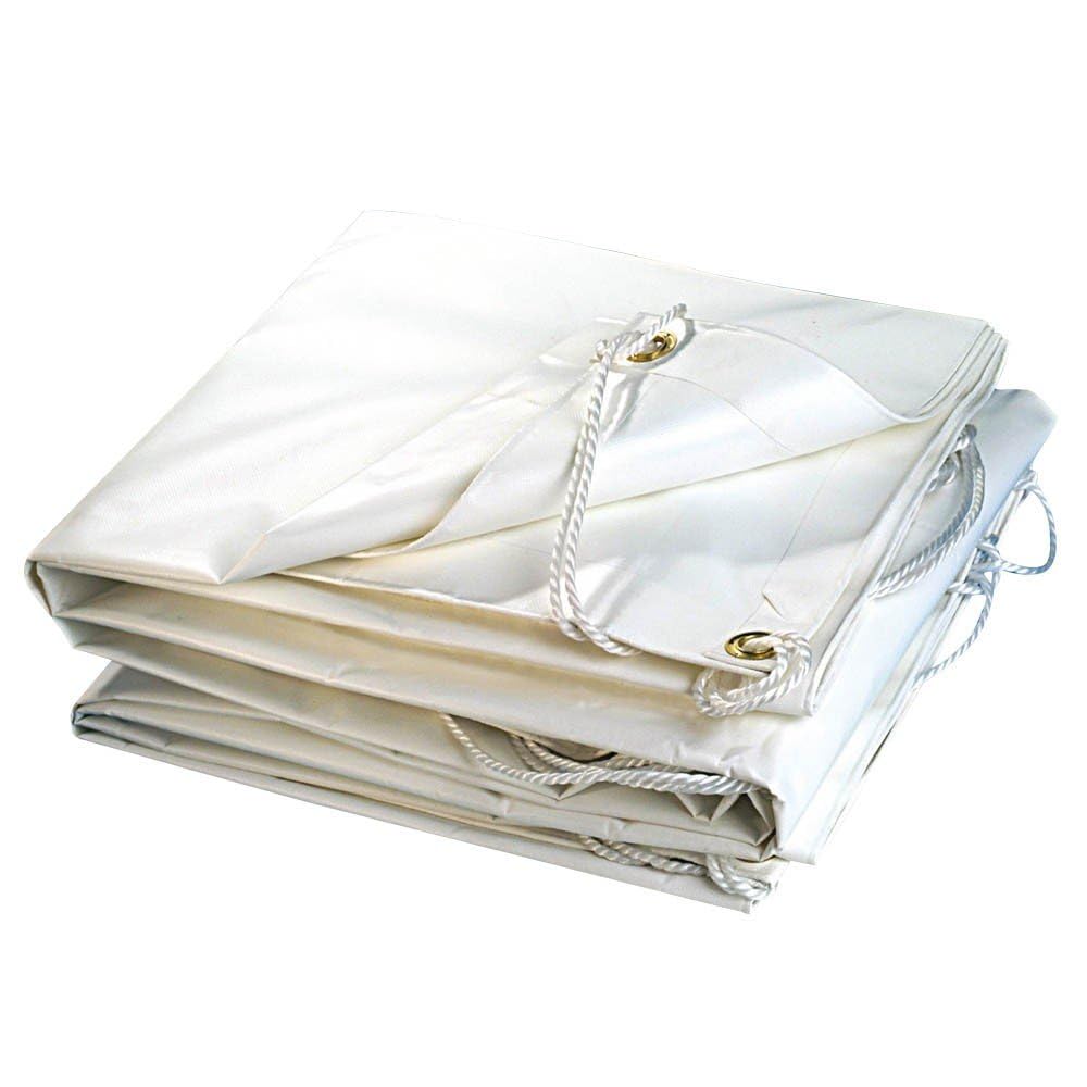 TERRE JARDIN Lona de Protección Lujo Exterior de PVC 300 g/m², Anti UV, Muy Resistente - Ojales de Aluminio, 4 Cuerdecillas - Lona Remolque, Barco, Coche