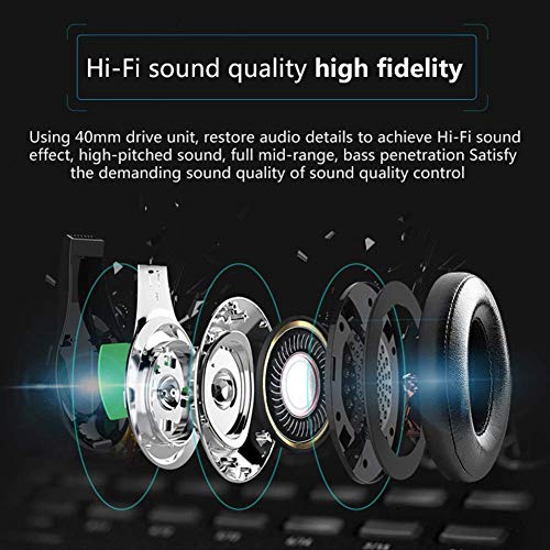 XYLXJ Casque audio haut de gamme, Hi-Fi stéréo avec basses profondes, pliable et léger, modes filaires et sans fil… - Les Beatles, Paul McCartney, John Lennon, RIngo Starr, George Harrison XYLXJ Casque audio haut de gamme, Hi-Fi stéréo avec basses profondes, pliable et léger, modes filaires et sans fil… – Image 3