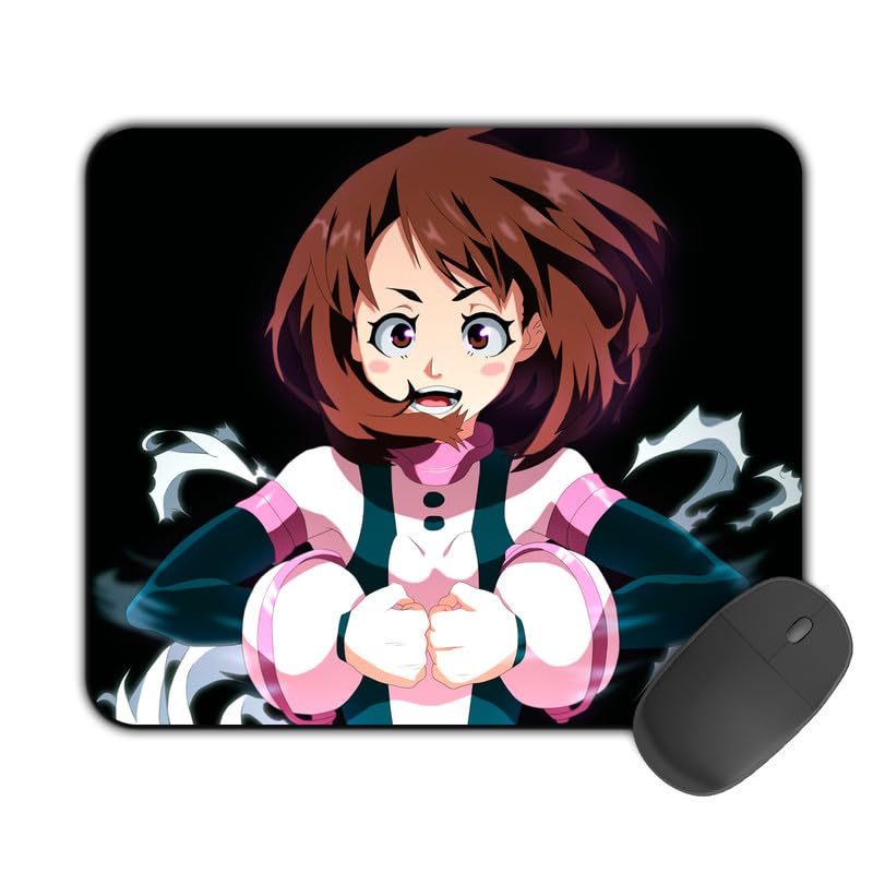 Printed Design Mouse Pad Cute Uraraka (200MM X 240 X 3MM) Enhance Gaming and Work Performance Comfortable and Precise Non-Slip Water Proof My Hero Academia Mouse Pad.