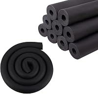 Zangboer 3/4 Inch Foam Pipe Insulation Tubing (6FT Black Nitrile Rubber) - Flexible Protection for Pipes, Tools, Guitar Racks & Fitness Gear