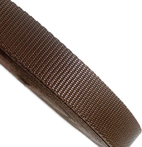 Direct Manufacturing Gurtband, 25 mm x 50 m, Polypropylen, für Heimwerker, Gurte, Geschirre, Zurrgurte und mehr, 440 kg Bruchlast, hergestellt in Großbritannien (braun)