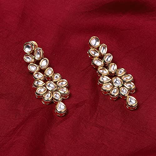 Kundan Plated Brass Earrings