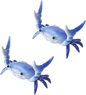 2Pcs Blue New Japanese Creative Cute Crab Pen Holder Weightlifting Crabs Penholder Bracket Storage Rack Gift Stationery Pencil Holders and Pen Holders