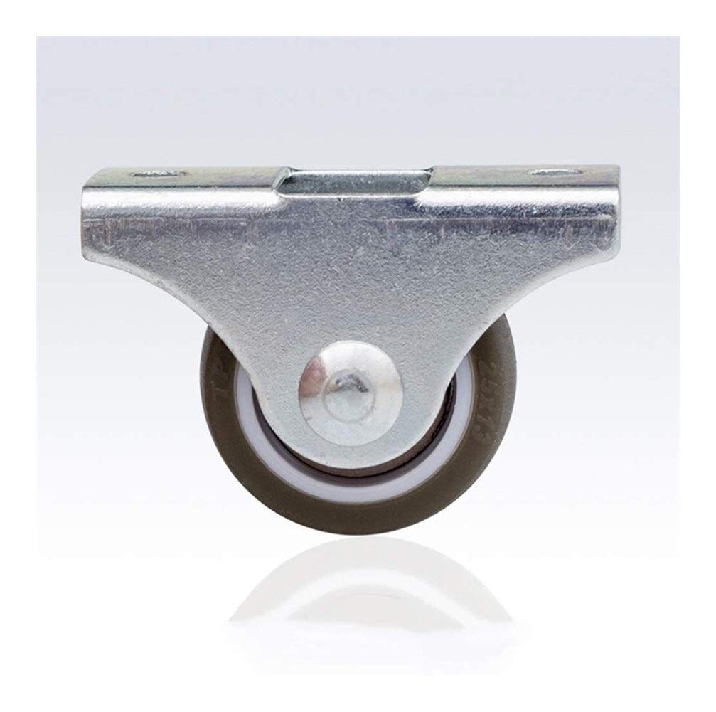 Ruote girevoli per carrelli mobili Ruote girevoli in Gomma, per Trasporto Ruote fisse 25 mm, Ruote di Fissaggio 50 mm, Set da 4 (2 Pollici)