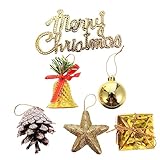 Yardenfun 36 Stuks Kerstboom Hanger Kerst Hangend Decor Kerstboom Bal Kerstboom Ornament Kerstbal Kerst Bal Ornament Kerst Hangende Hanger Mini-gadgets Plastic Kunstmatig Vrolijk Kerstfeest