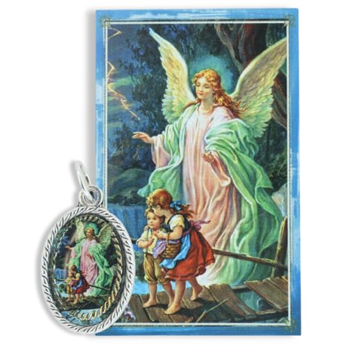 Catholic Medal for Necklace and Cardstock Saint Image - 7/8