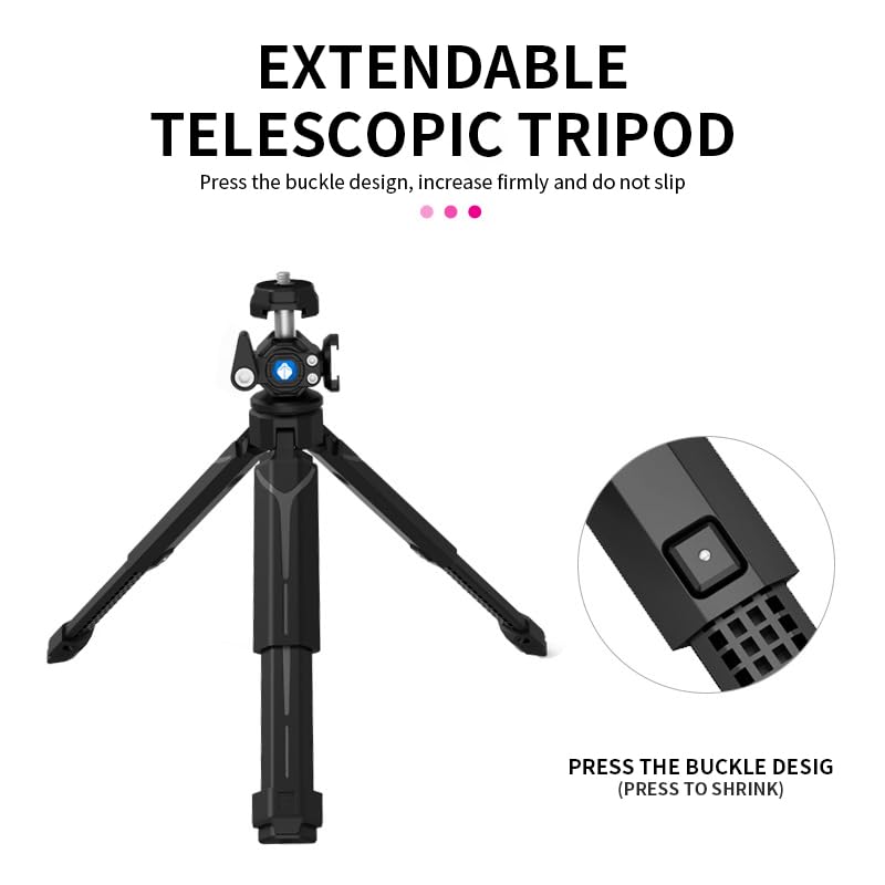 Trípode de mesa pequeño para videollamadas con celular y vlogs de escritorio 4