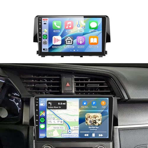 Image of 5 /6GWiFi 8Core Qualcomm 4G+64G,Radio for Honda Civic 2016-2020 Radio Android Car Stereo 5.1Bluetooth,Wireless Carplay,DSP Hi-Res,Android Auto,9'' 1280P IPS Touch Screen,Cooling Fan,GPS,FM /RDS,Camera