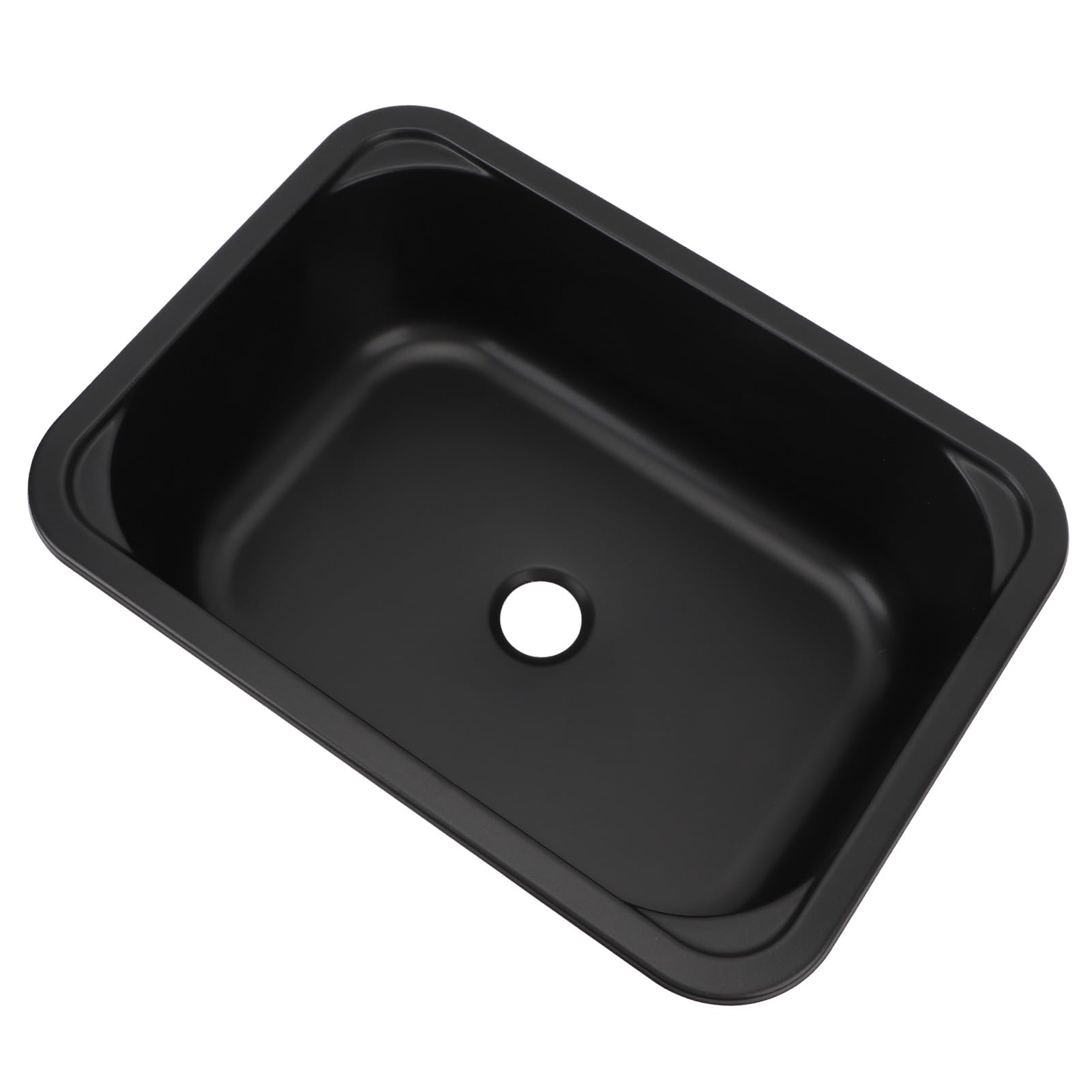 Dilwe Zlew do Samochodu Kempingowego, Zlewozmywak do Samochodu Kempingowego ze Stali Nierdzewnej 304, 15 X 11 X 5,7 Cala, Pojedyncza Komora 12 L, Otwór Spustowy 40 Mm, Wpuszczana Konstrukcja Kuchni