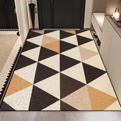 Alfombra larga de pelo corto ideal para decorar una entrada moderna y cocina transitable suave 2