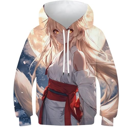 Sweat à capuche enfant Fox Spirit contre le froid avec style sport décontracté pour ados