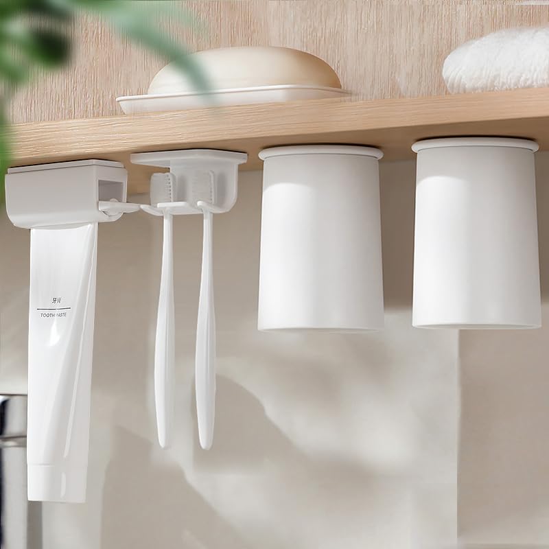 Amazon｜歯磨きコップ 浮かせる 歯ブラシスタンド チューブ絞り器
