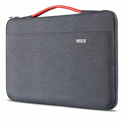 LANDICI Laptop Sleeve Carring Case 15 15.6 Inch,360Â°Protective Waterproof Computer Cover Bag Compatible with MacBook Pro 15/16 2021,16 Inch Dell Lenovo HP Acer Samsung Notebook,Grey