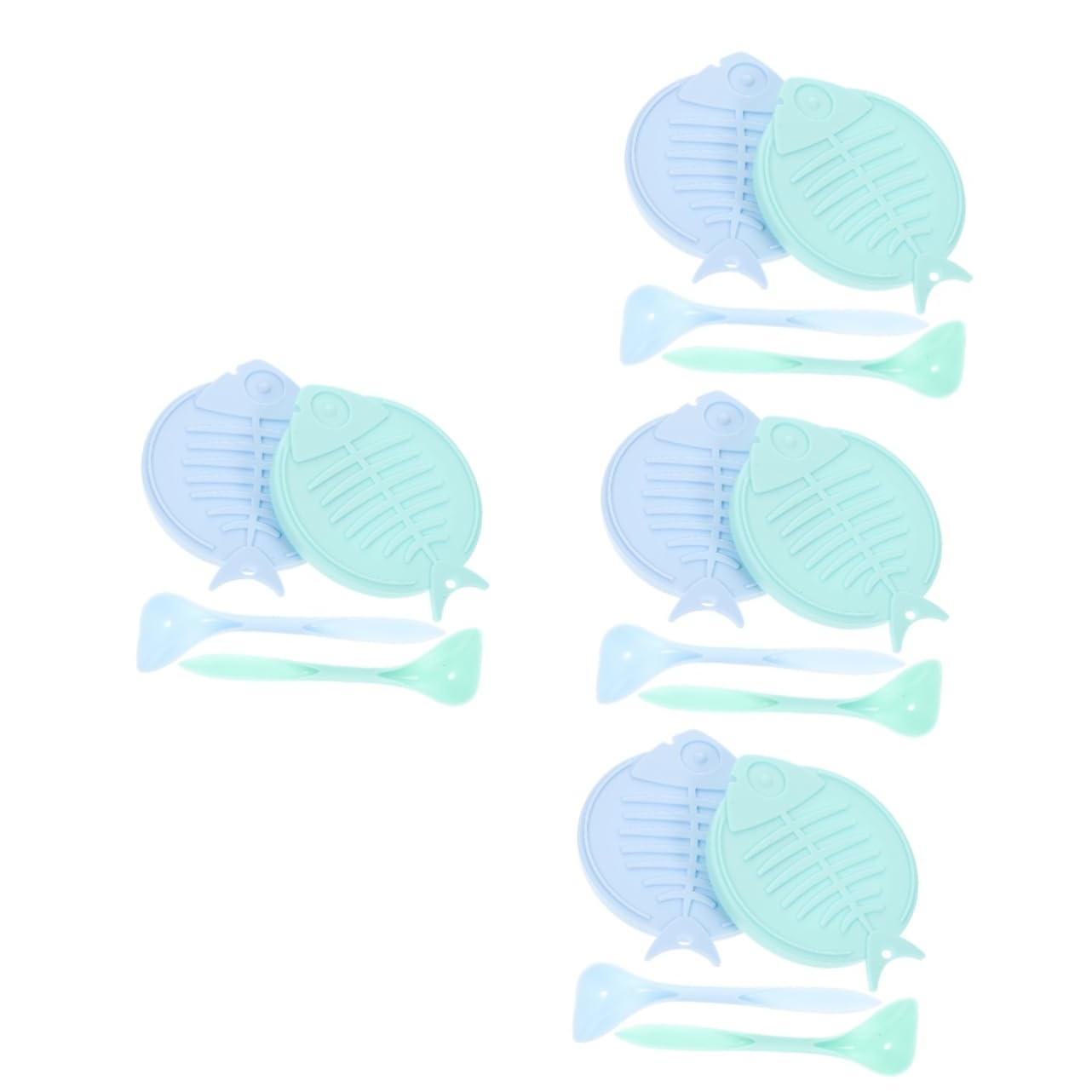 DOITOOL 4 Sets Cat Can Lid Silicone Ladle Pet Accessory Can Cover Universal Lid Food Household