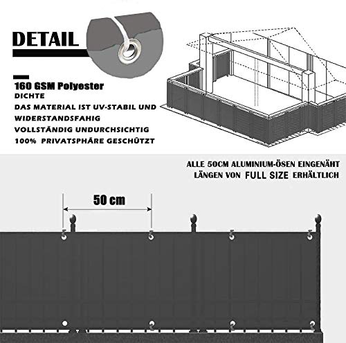 Protection 100% privée avec ce brise-vue pour balcon opaque - 7