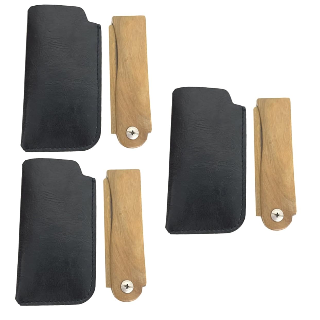 MAGICLULU 3 Set Di Pettini in Legno Da Uomo Pettine Pieghevole Per Barba Custodia Per Accessorio Per Per Uso Domestico E in Viaggio