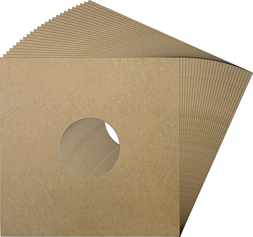 (25) 12" Kraft Brown Vinyl Record Album Jackets (with a Hole) - #12JWKRHH
