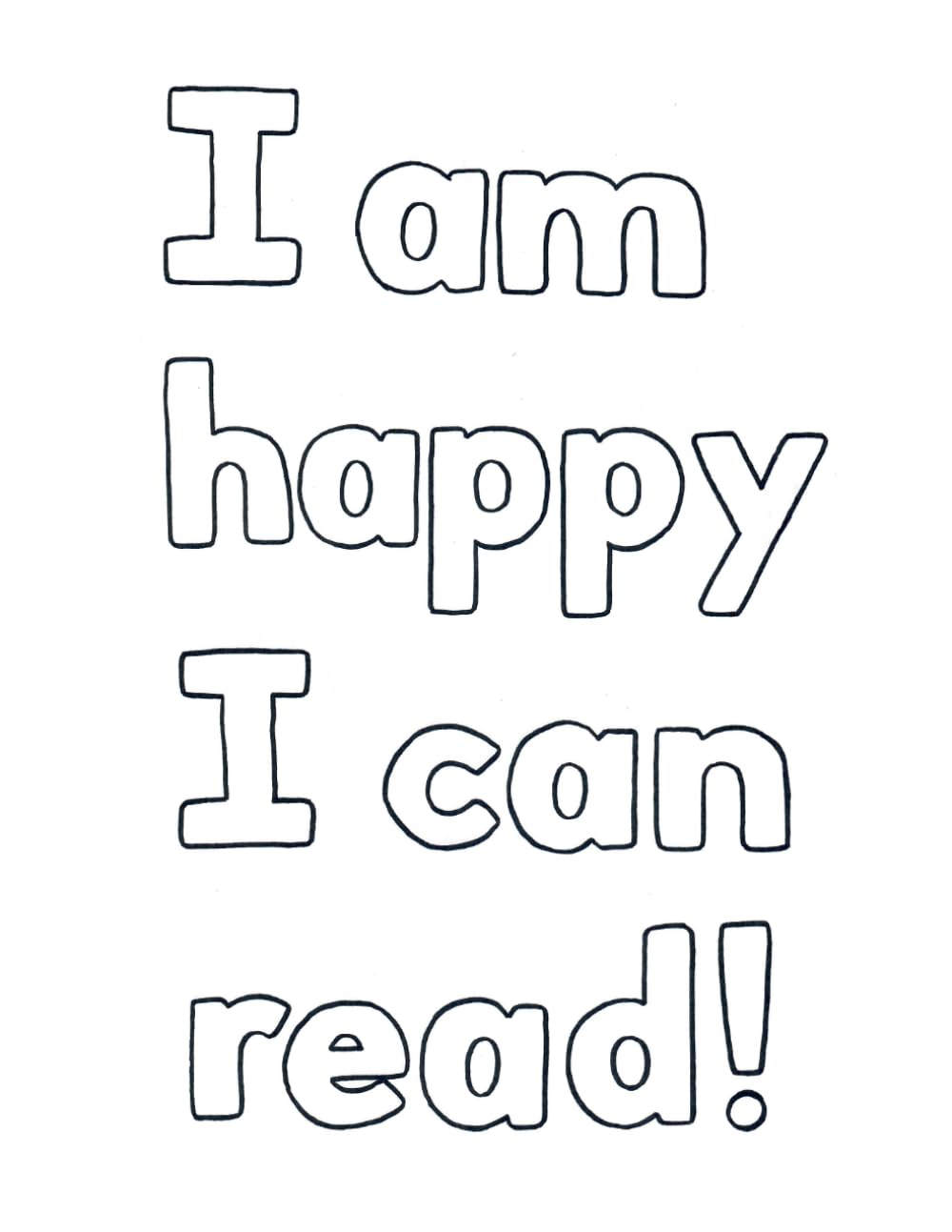 I am Happy. I Can Read.: A learn to read and write workbook.