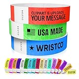 Custom 3/4 inch Tyvek Wristbands for Events - Text Personalized (Paper-Like) Bracelets