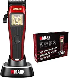 WMARK Cortador de cabelo profissional para barbeiro | Motor Maglev de 10.000 RPM | DLC Lâmina de desbotamento sem lacuna zero | Ferramenta de corte de cabelo recarregável e poderosa NG-X1